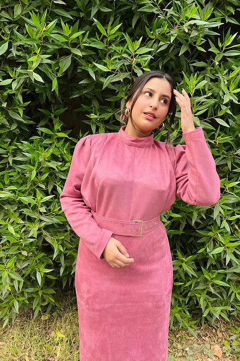 Rosegold Suede Dress